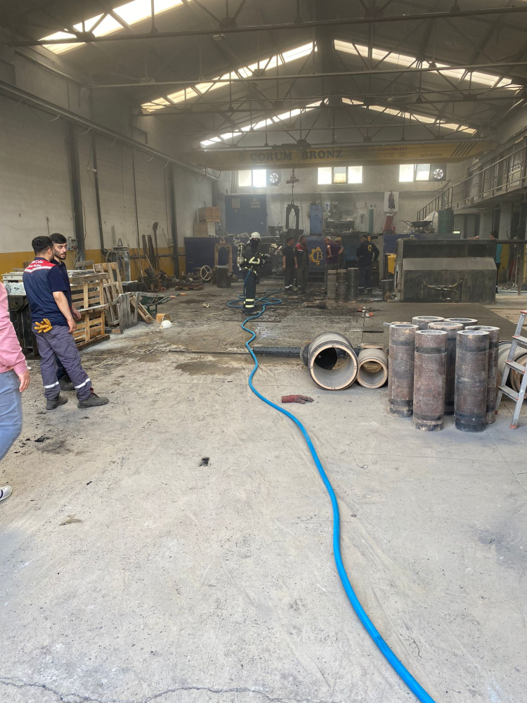 Çorum'daki döküm fabrikasında patlama: 6 işçi yaralı